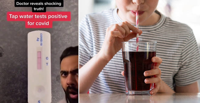A doctor has revealed how fizzy drinks and tap water can give false positive results (right: stock image)