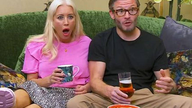 Denise Van Outen and Eddie Boxshall appeared on Celebrity Gogglebox