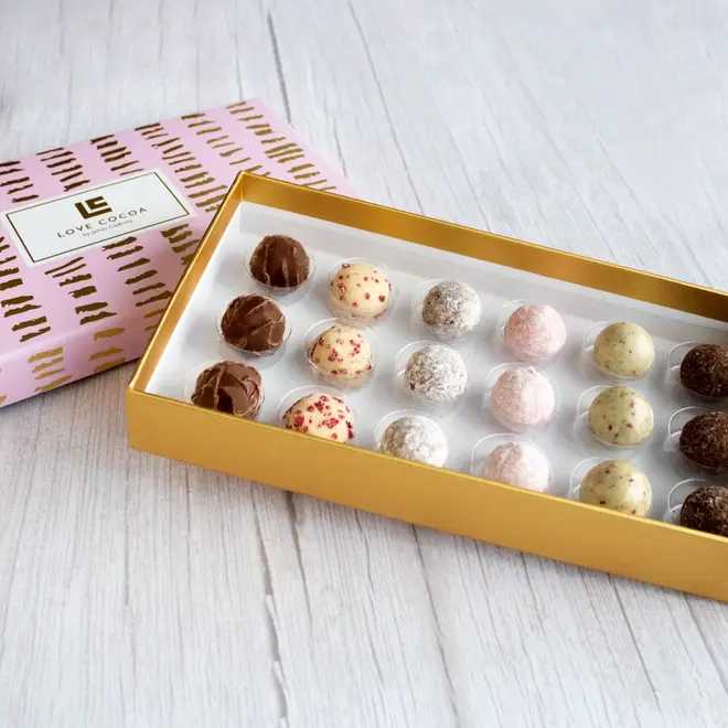 These flavoursome truffles are made with ethical chocolate