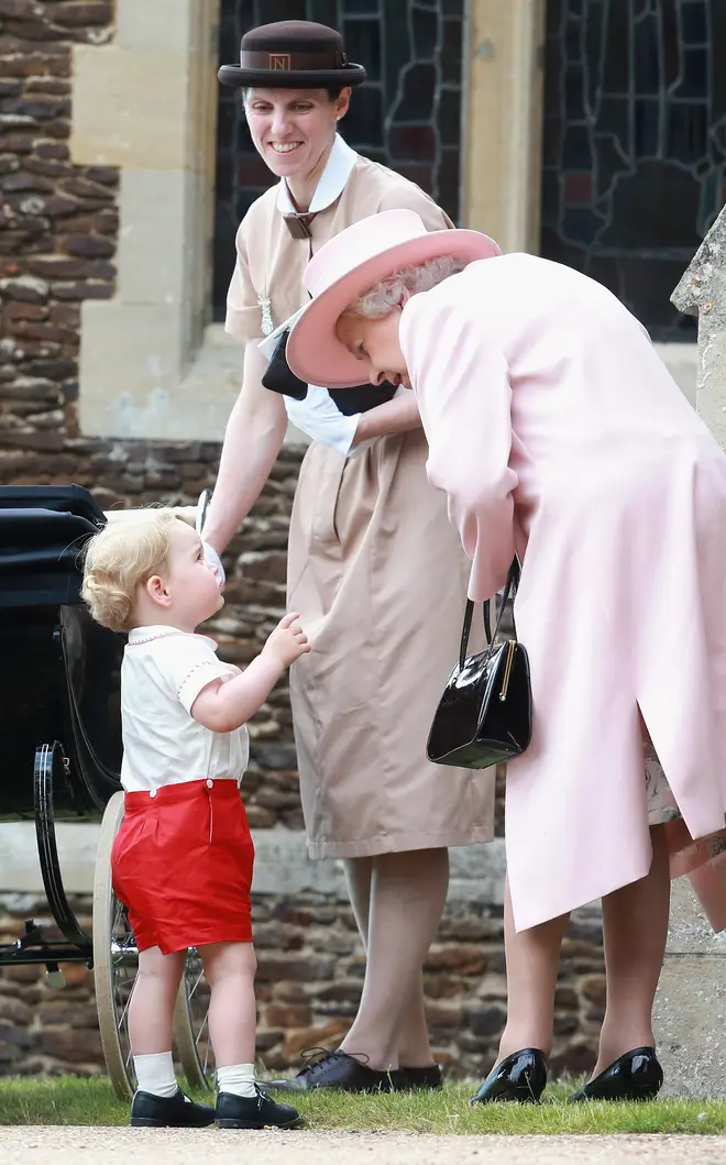 This adorable picture was taken the day of Princess Charlotte's christening at the Sandringham Estate