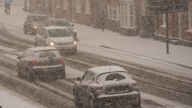 Snow will be falling in some areas of the UK today