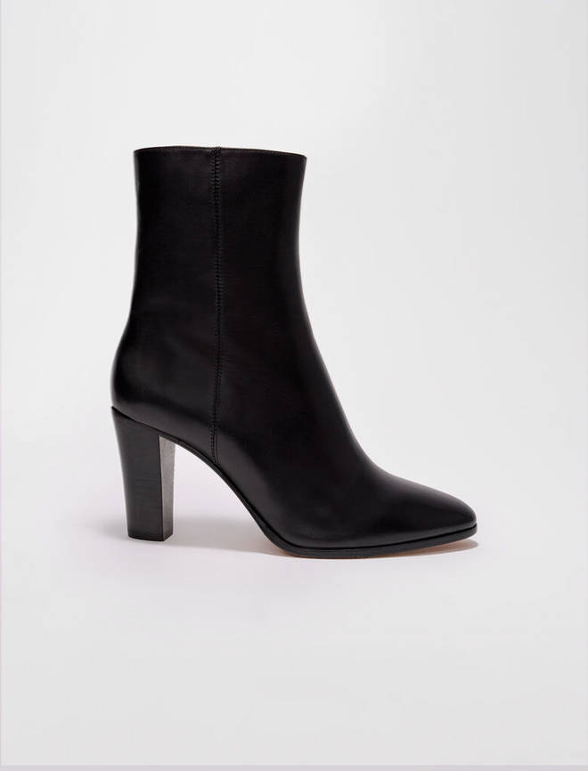 Holly Willoughby is wearing leather boots from Maje Paris