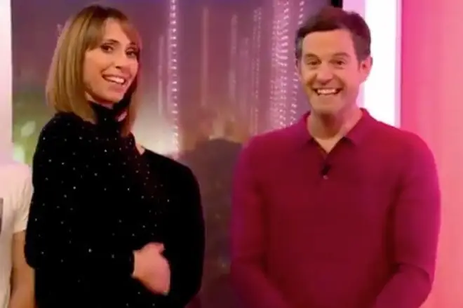 Alex revealed a growing bump at the end of The One Show