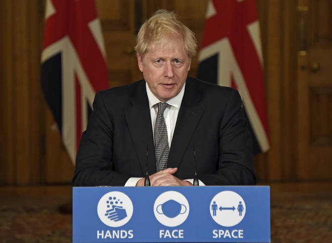 Boris Johnson said that 'encouraging trends and data' could mean restrictions are lifted earlier