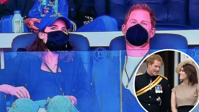 Prince Harry took his cousin Princess Eugenie to the Super Bowl