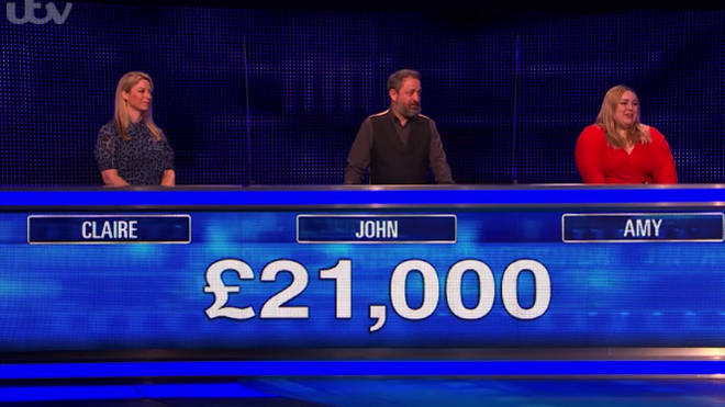 Claire, John and Amy won on The Chase