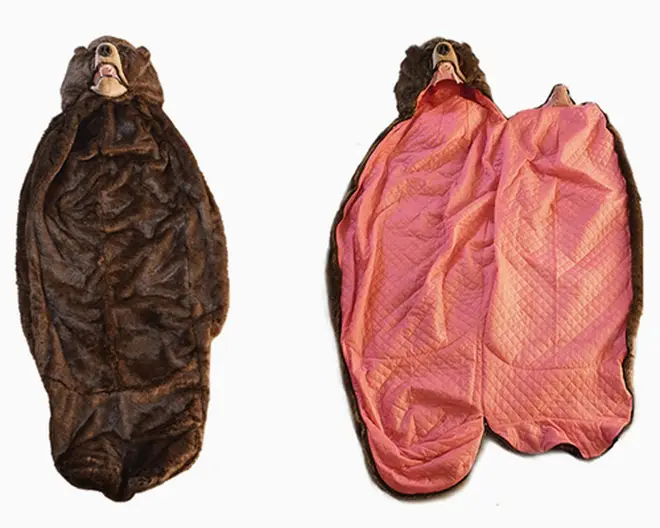 A Japanese artist has created this life-life Bear sleeping bag