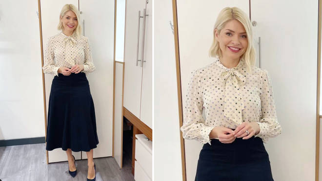 Holly Willoughby is wearing LK Bennett on This Morning