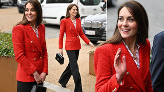 Kate Middleton looked smart and chic as she arrived in Denmark