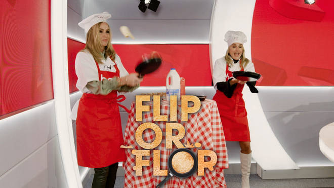 Heart's Ashley Roberts was crowned the pancake flipping queen