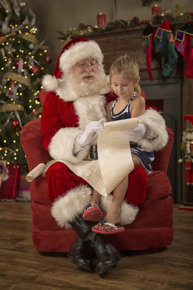 A visibly upset child shouldn't be made to sit on Santa's lap, experts warn