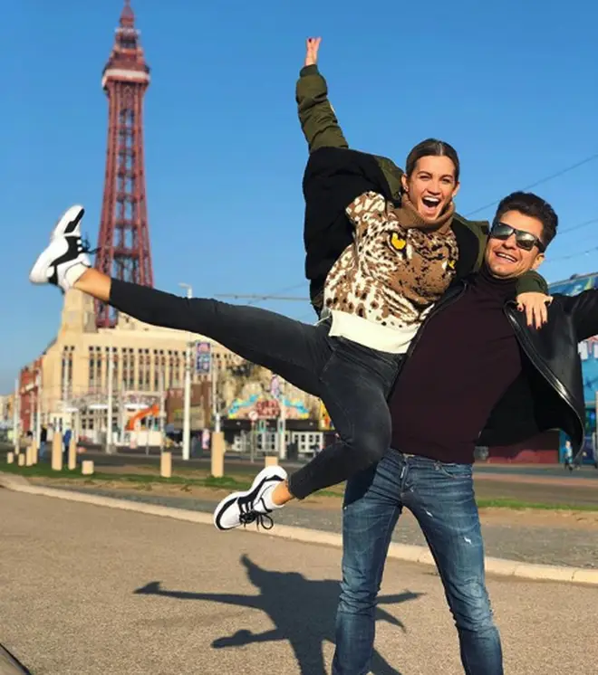 Ashley Roberts and Pahsa Kovalev pictured in Blackpool