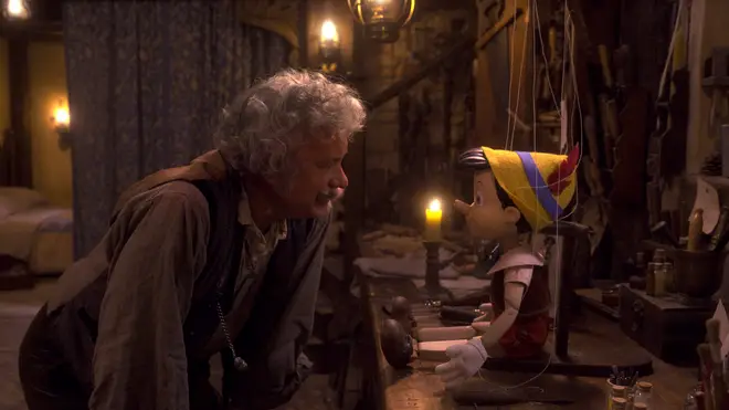 Tom Hanks transforms into Geppetto in the live-action remake of Pinocchio