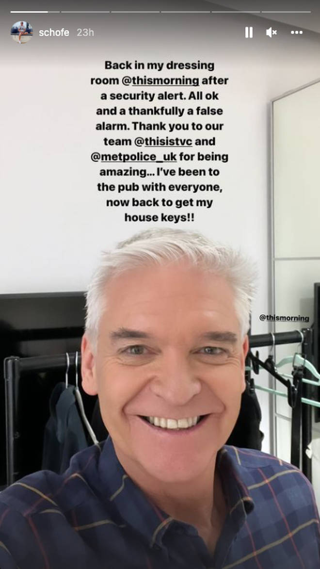 Phillip Schofield told fans that it had been a false alarm