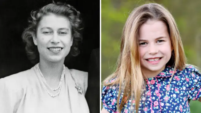 The Queen and Princess Charlotte have the same smile