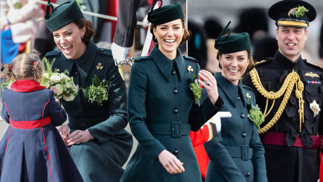 Kate Middleton wore the gold shamrock brooch for the St. Patrick's Day Parade