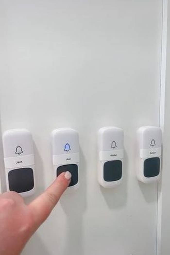 The mum has a doorbell for each of her kids