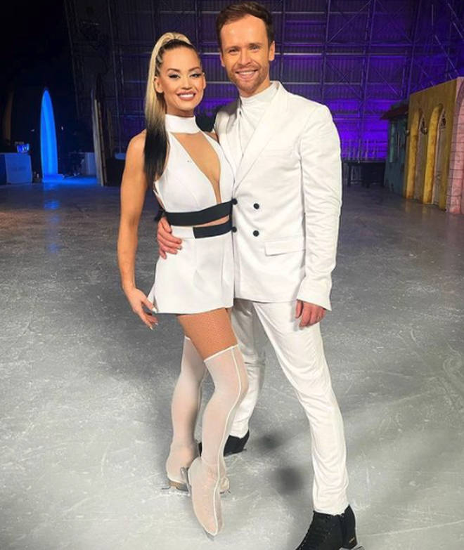 Kimberly Wyatt and her Dancing on Ice partner Mark Hanretty