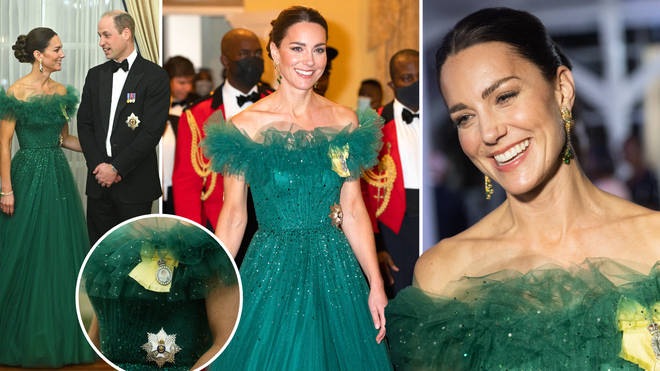 The Duchess of Cambridge looked sensational in a green Jenny Packman dress
