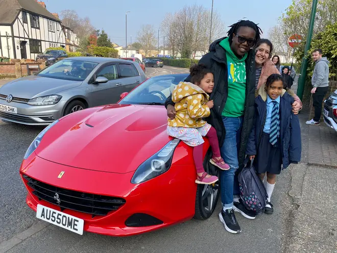 Helen's family were taken to school in a Ferrari