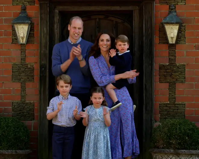 The Prince and Princess of Wales with their three children; Prince George, Princess Charlotte and Prince Louis