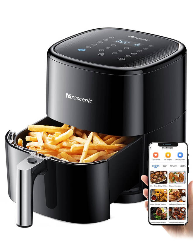 The Proscenic T22 Air Fryer comes with13 presets and the ability to control from your phone