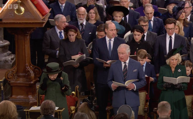 Princess Beatrice was also overcome with emotions during the service at Westminster Abbey
