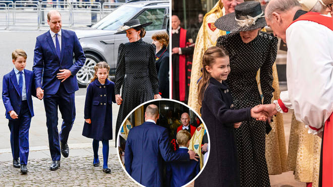 Prince George and Princess Charlotte were on their best behaviour at Westminster Abbey for the memorial service