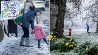 UK weather snow map: Exact time it will snow in your local area this week