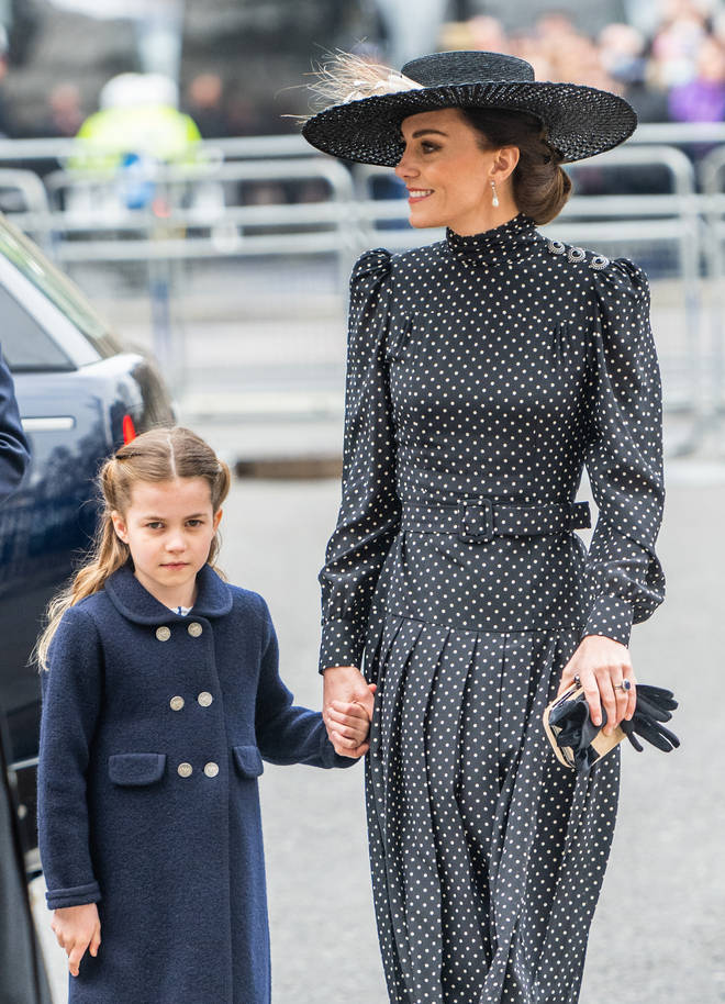 Princess Charlotte arrived at Westminster Abbey with mum Kate Middleton