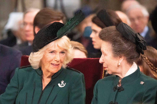 Camilla, the Duchess of Cornwall, and Princess Anne wore almost identical colours