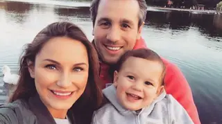 Sam Faiers with big Paul and baby Paul