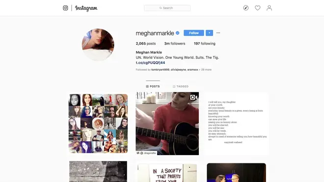 Meghan Markle's official Instagram was temporarily reactivated