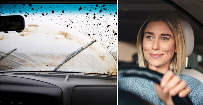 A dirty windscreen could leave you with a £1,000 fine (stock images)