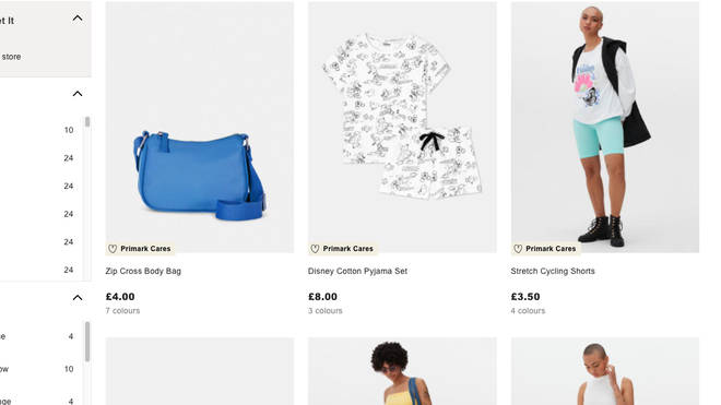 You can now browse Primark products online