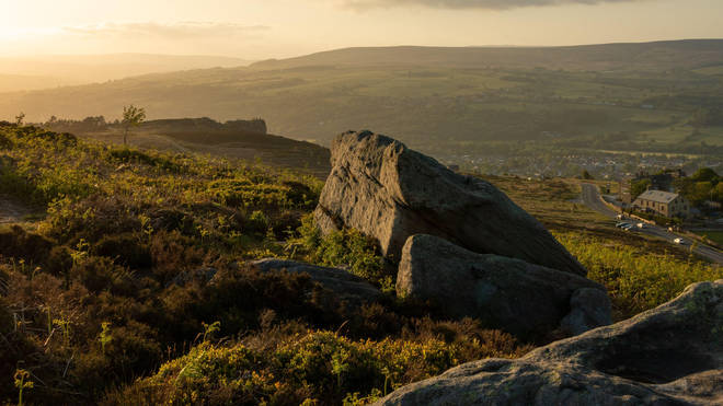 Ilkley is overlooked by the famous Cow and Calf rocks