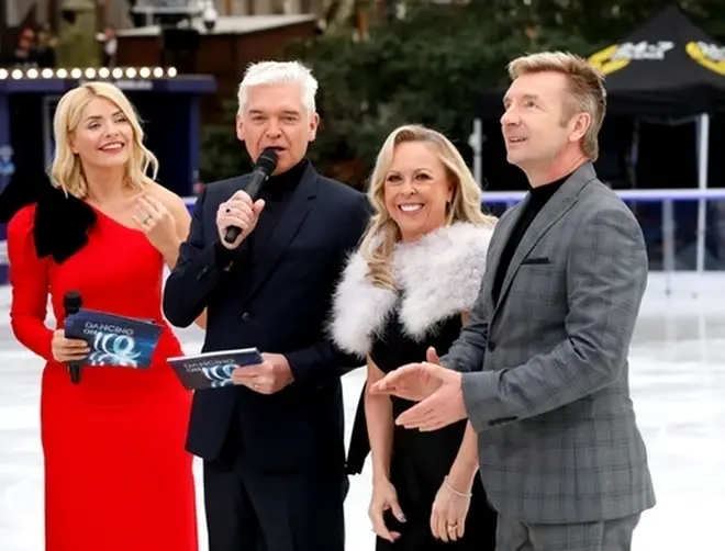 Holly and Phil at the Dancing On Ice launch with Jayne Torvill and Christopher Dean
