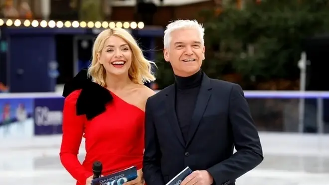 Holly Willoughby and Phillip Schofield at the Natural History Museum for the Dancing On Ice launch