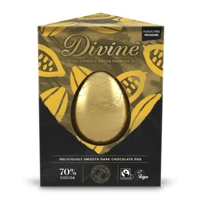 Divine's Dark Chocolate Easter Egg is from Sourced by Oxfa