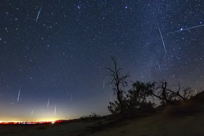 A meteor shower will be visible if the skies are clear