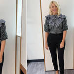 Holly Willoughby is wearing a top from Warehouse