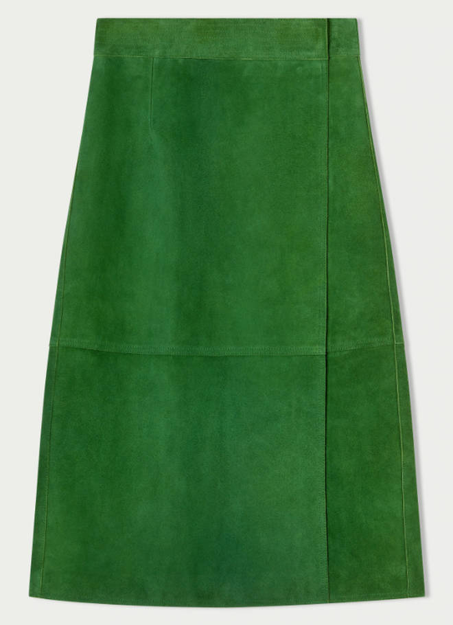 Holly Willoughby is wearing a green skirt from Jigsaw