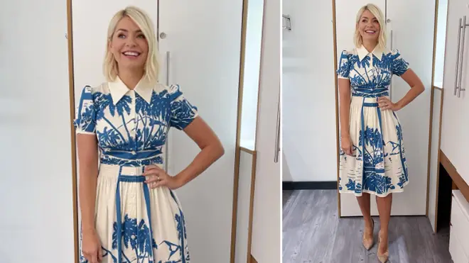 Holly Willoughby is wearing a dress from LK Bennett today