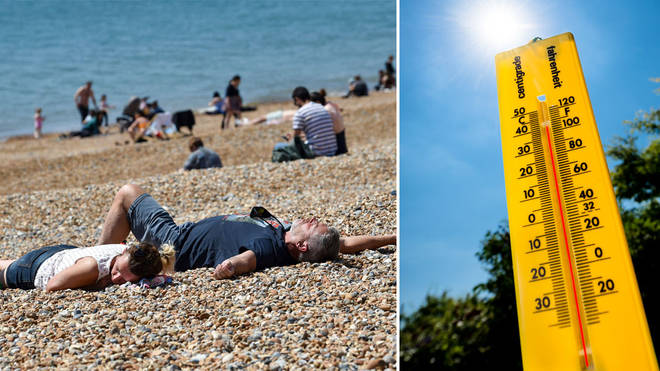 Brits are set for an absolute scorcher in the coming weeks (right: stock image)