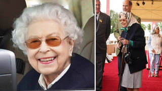 The Queen was seen beaming at the Royal Windsor Horse Show