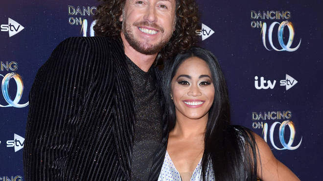 Brandee Malto with Ryan Sidebottom at the Dancing On Ice 2019 series launch