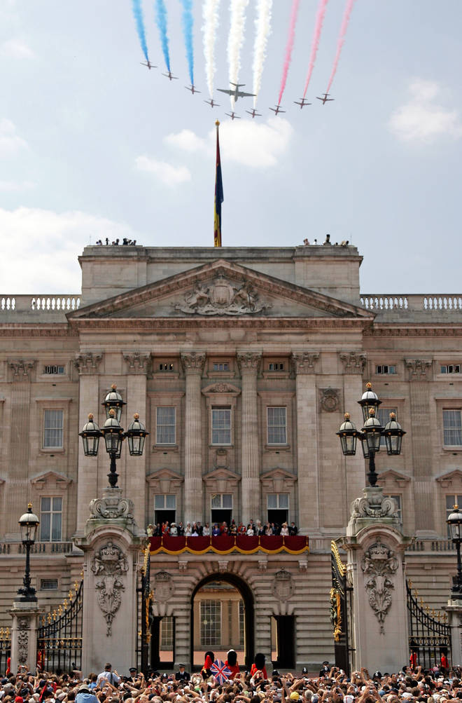 The flypast is part of Trooping the Colour which takes place on Thursday, June 2