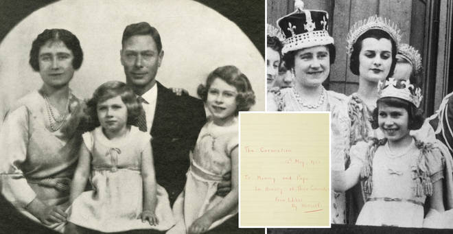 The Queen wrote a note to her parents in 1937