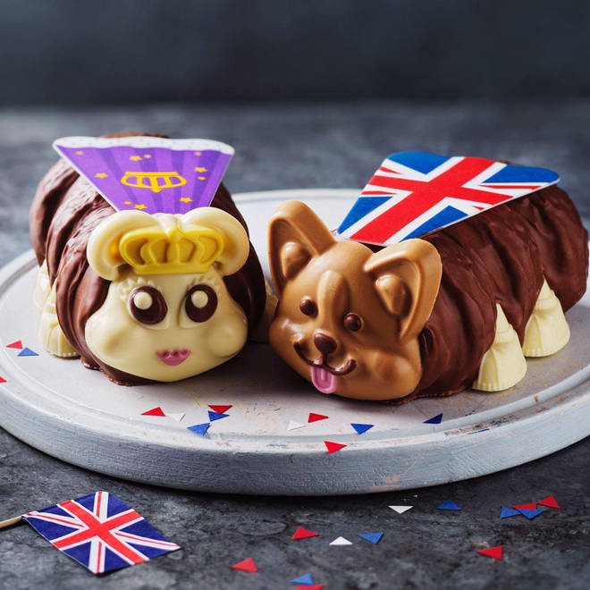 The Queen and corgi versions of the caterpillar cake are available to order now