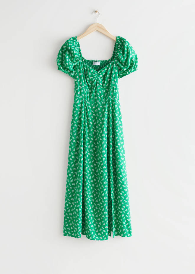 Holly Willoughby is wearing a green dress from & Other Stories